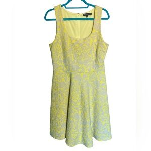 Brixon Ivy Yellow and Gray Midi Dress